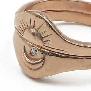 Paloma Wilder Signet Ring Size 8 10K Rose Gold